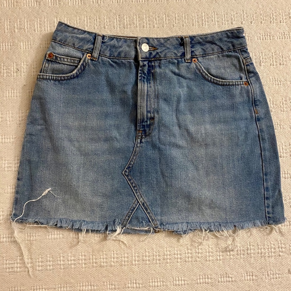 Topshop Moto denim skirt